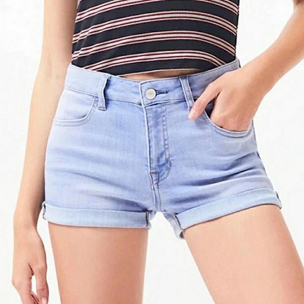 PacSun Super Stretch Shortie Denim Shorts, Size 26